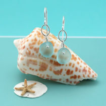 Aqua Sea Glass Earrings. One of a Kind. Genuine Sea Glass. Ready for Fast, Free Shipping.
