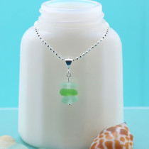 Sea Glass Necklace Trio of Colors. One of a Kind. Ready for Fast, Free Shipping.