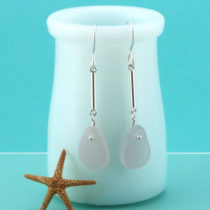 Lavender Sea Glass Earrings
