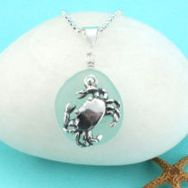 Sea Foam Green Sea Glass Necklace. Sterling Silver. Genuine Sea Glass. Ready for Fast, Free Shipping.