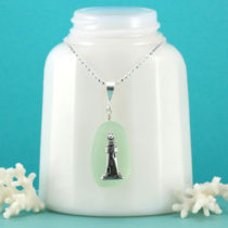 Sea Foam Green Sea Glass Pendant