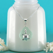 Sea Foam Sea Glass Necklace