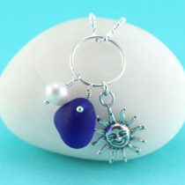 Cobalt Blue Sea Glass Pendant