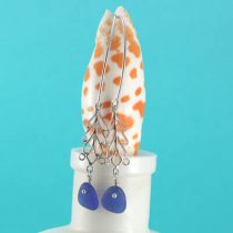 Cornflower Blue Sea Glass Earrings