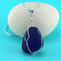 Cobalt Blue Art Glass Pendant