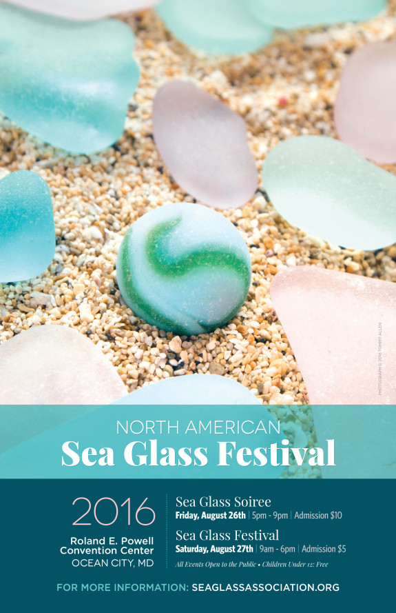 Sea Glass Poster/Print-North American 2015 Sea Glass Festival 11x14-NEW 