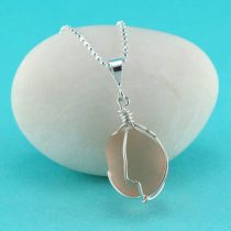 Pink Sea Glass Chunk Pendant