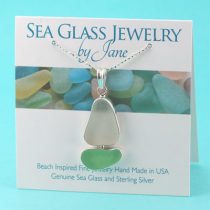 Sea Glass Sailboat Green and White