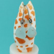 Light Blue Sea Glass Earrings. Genuine Sea Glass. Sterling Silver. Ready for Fast, Free Shipping.