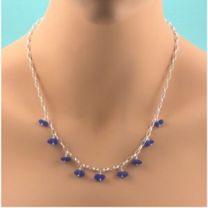 Perfect Cobalt Blue Sea Glass Gems Necklace. Genuine Sea Glass. One of a Kind. Ready for Fast, Free Shipping. Only One Available.