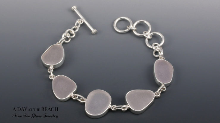 Purple Sea Glass Bracelet