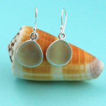 Soothing Sea Foam Sea Glass Earrings. Genuine Sea Glass. Sterling Silver. Ready For Fast, Free Shipping.