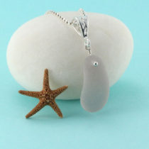 Lovely Lavender Sea Glass Pendant Chunk. Genuine Sea Glass. Sterling silver. Ready for Fast, free shipping.
