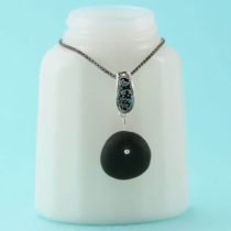 Ultra Rare Black Sea Glass Pendant