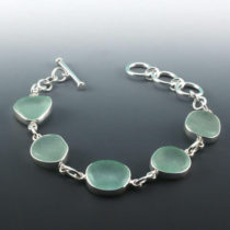 Stylish Sea Foam Green Sea Glass Bracelet