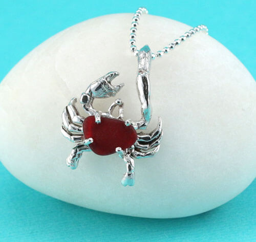 Deals Crab Necklace and Bracelet Set Multi Colored Made of Sterling Silver