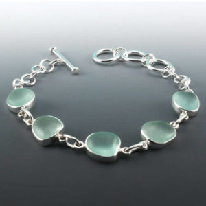 Sea Foam Green Sea Glass Bracelet
