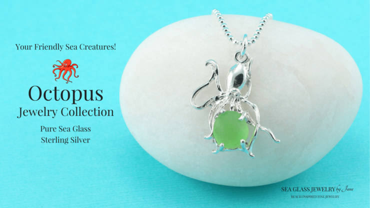 Lime Green Sea Glass Octopus Photo