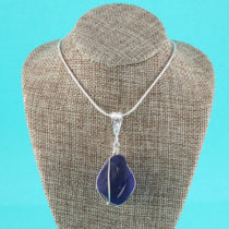 Cobalt Blue Insulator Chunk Pendant
