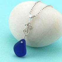 Cobalt Blue Sea Glass Pendant
