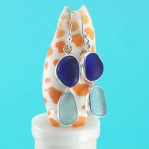 Blue & Aqua Sea Glass Earrings