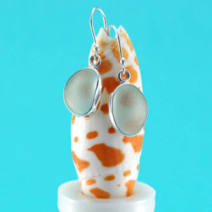 Soft Green Sea Glass Earrings