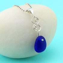 Deep Blue Sea Glass Pendant/Necklace
