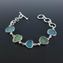 Sea Glass Bracelet With Watercolors