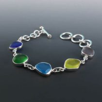 Rainbow Brights Sea Glass Bracelet