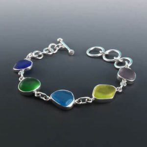 Rainbow Brights Sea Glass Bracelet