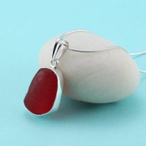Red Sea Glass Chunk Pendant