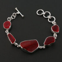 Rare Red Sea Glass Bracelet
