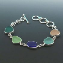 Stellar Five Color Sea Glass Bracelet