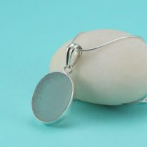 Shades of Gray Sea Glass Pendant & Necklace