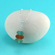 Autumn Hues Sea Glass Stack Pendant