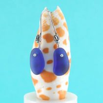 Stunning Cobalt Blue Sea Glass Earrings