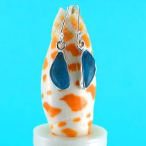 Tantalizing Turquoise Sea Glass Bezel Set Earrings