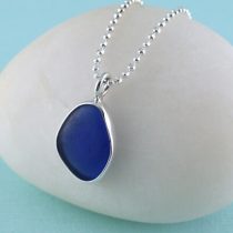 #1 Sweet Cobalt Blue Sea Glass Mini Pendant