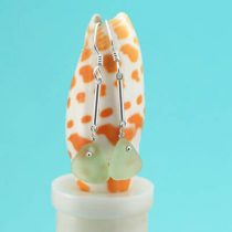 Ultra UV Green Sea Glass Earrings