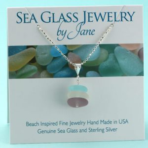 Soft Colors Sea Glass Stack Pendant