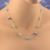 Rare Colors Hand Knotted Sea Glass Necklace