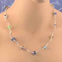 Rare Multi Colored Sea Glass Designer Necklace