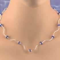 Cobalt Blue Sea Glass Designer Necklace