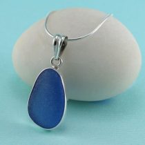 Cornflower Blue Sea Glass Pendant