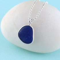 #2 Sweet Cobalt Blue Mini Sea Glass Pendant