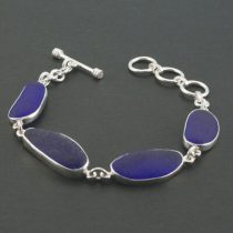 Stunning Cobalt Blue Sea Glass Bracelet