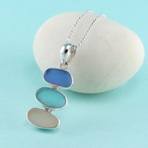Three Pastels Sea Glass Pendant