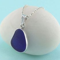 Pretty Cobalt Blue Sea Glass Pendant
