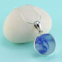 Blue & White Sea Glass Shooter Marble
