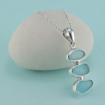 Aqua Sisters Sea Glass Pendant